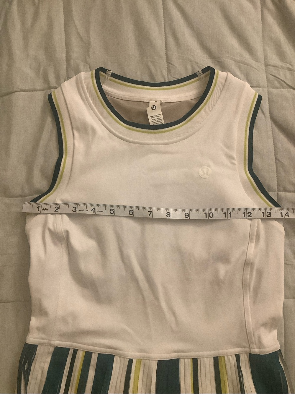 Lululemon Varsity Scoop-Neck Linerless Tennis Dress White Size 6 - Picture 8 of 11